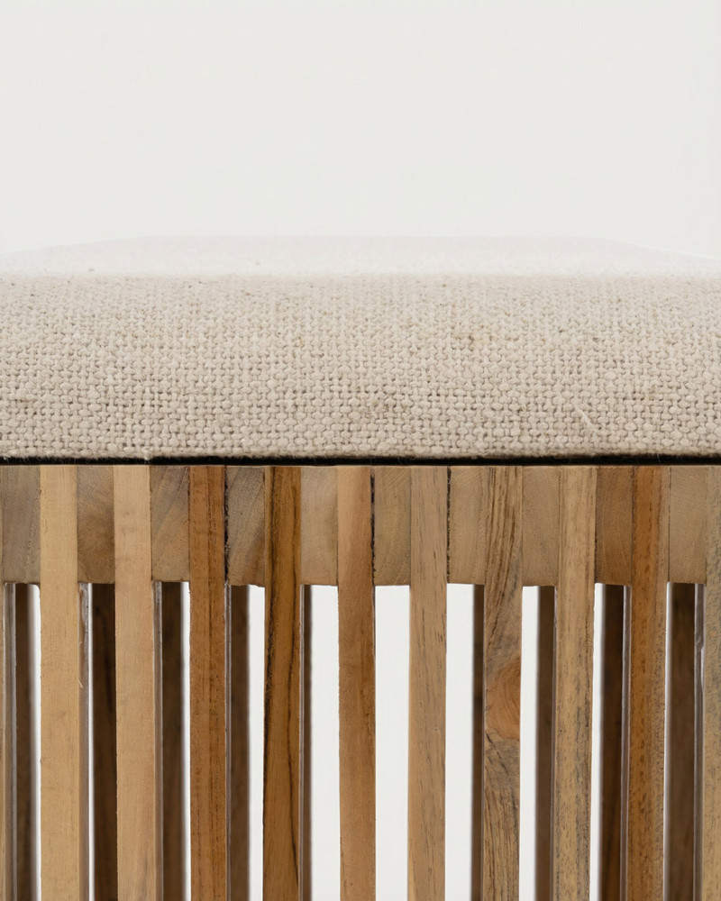 Vista detalle Banco set 2 piezas madera teca TOSCA