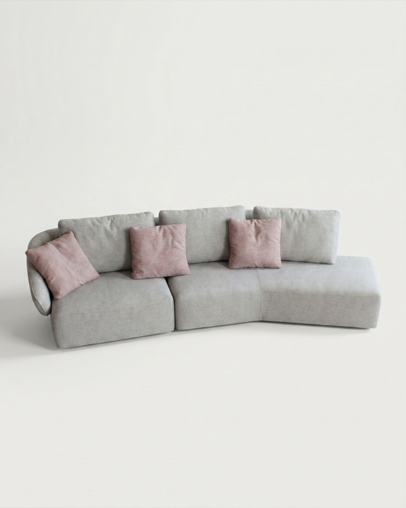 Sofa chaiselonge ZANETI vista frontal