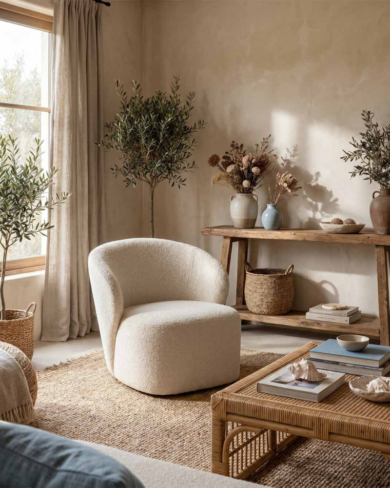 Sillón tapizado BORO decorada