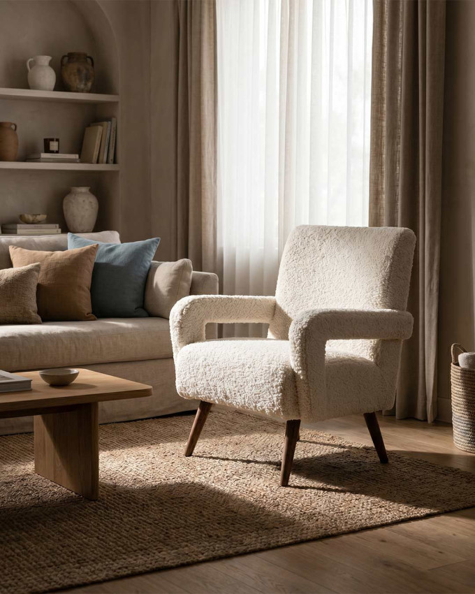 Sillón patas madera LILO