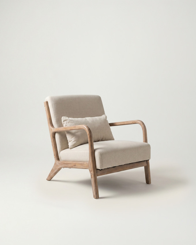 Butaca cómoda de madera SEBY