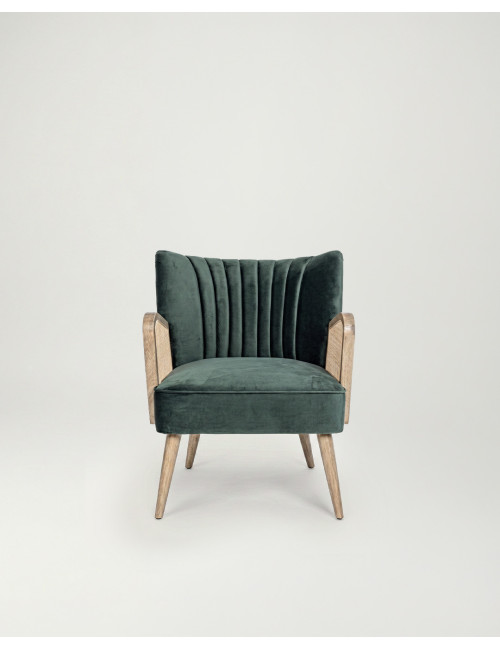 Sillón con estructura de madera de pino y contrachapado TRAZZO | Rey Home