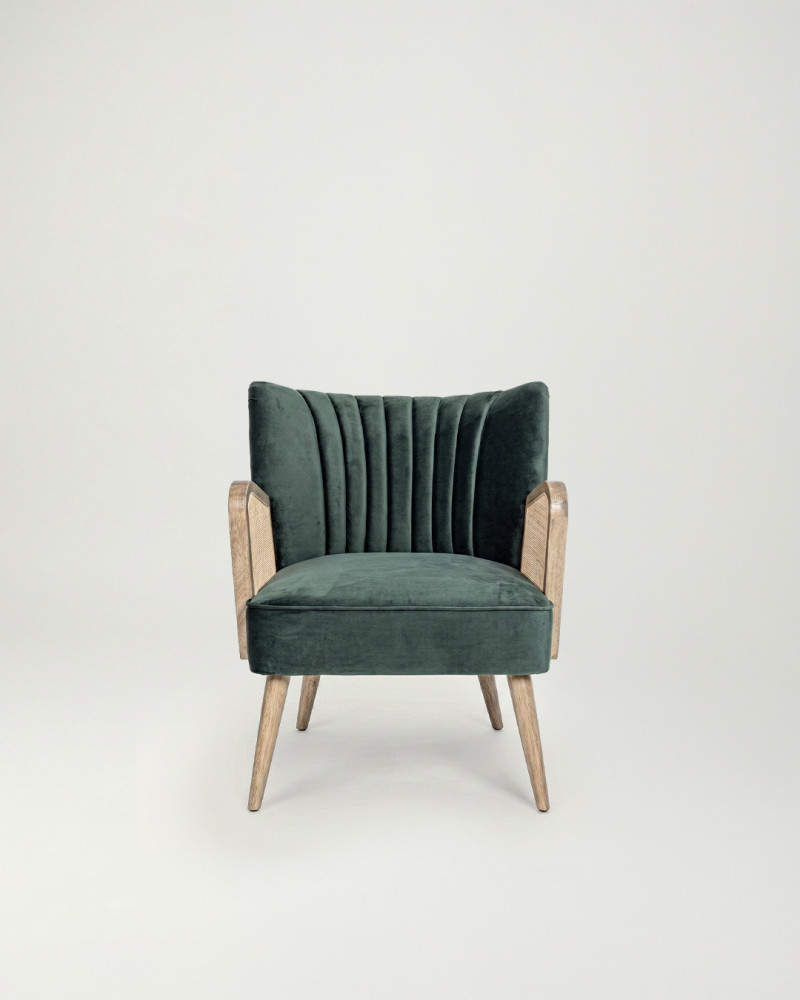 Sillón con estructura de madera de pino y contrachapado TRAZZO | Rey Home
