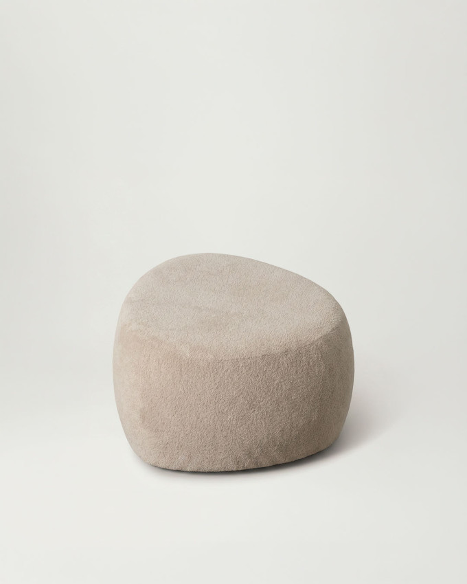 Puf lounge beige tejido DUNAR
