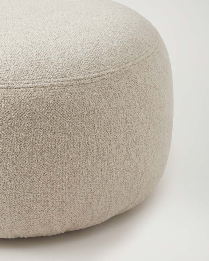 Puf lounge beige tejido DUNAR