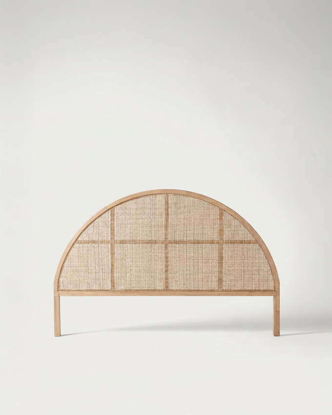 Cabecero rubberwood rattan natural ALENZA