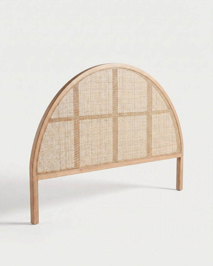 Cabecero rubberwood rattan natural ALENZA
