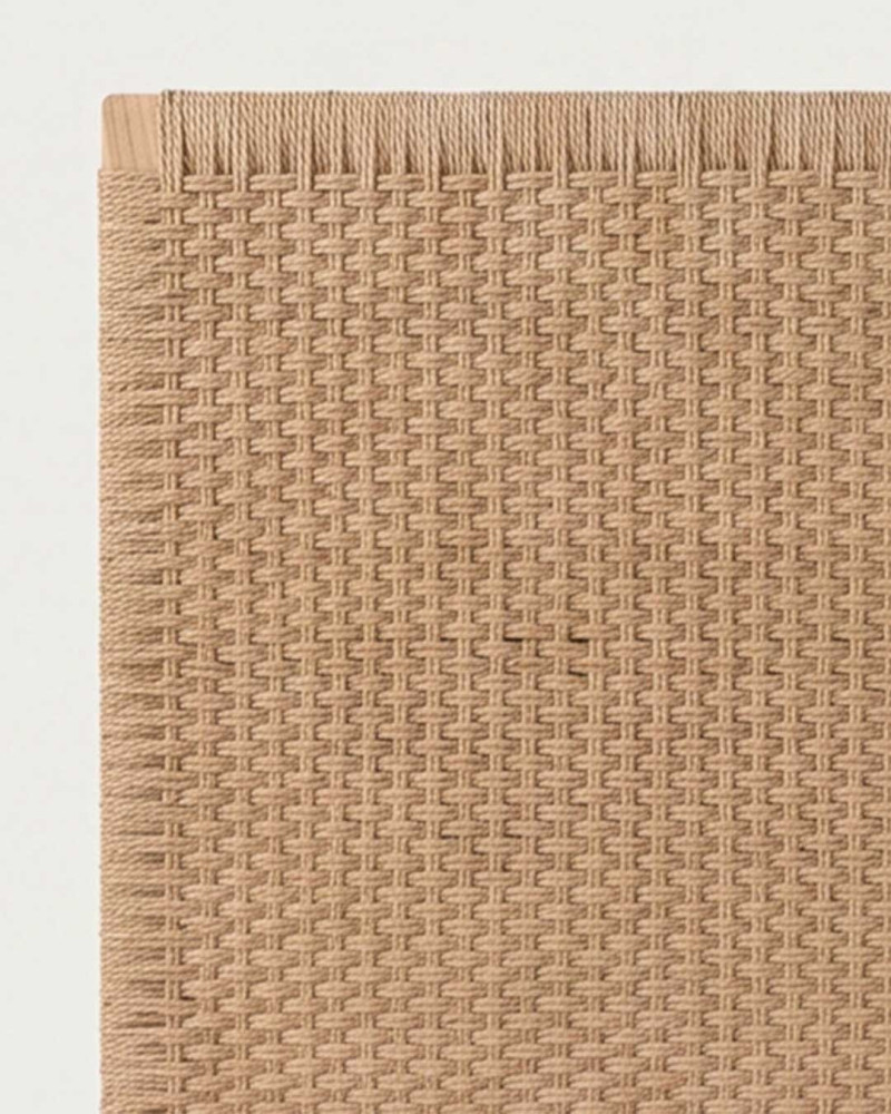 Cabecero teca fibra natural NORKA detalle de textura