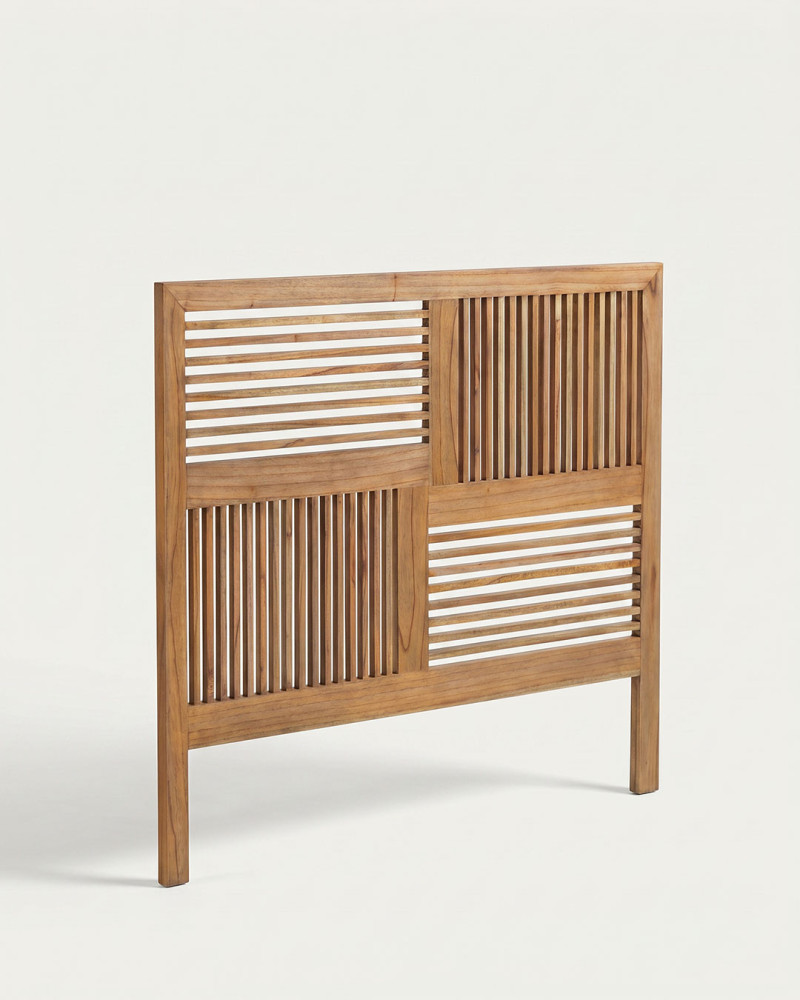 Cabecero barrotes madera natural SOREL tres-cuartos