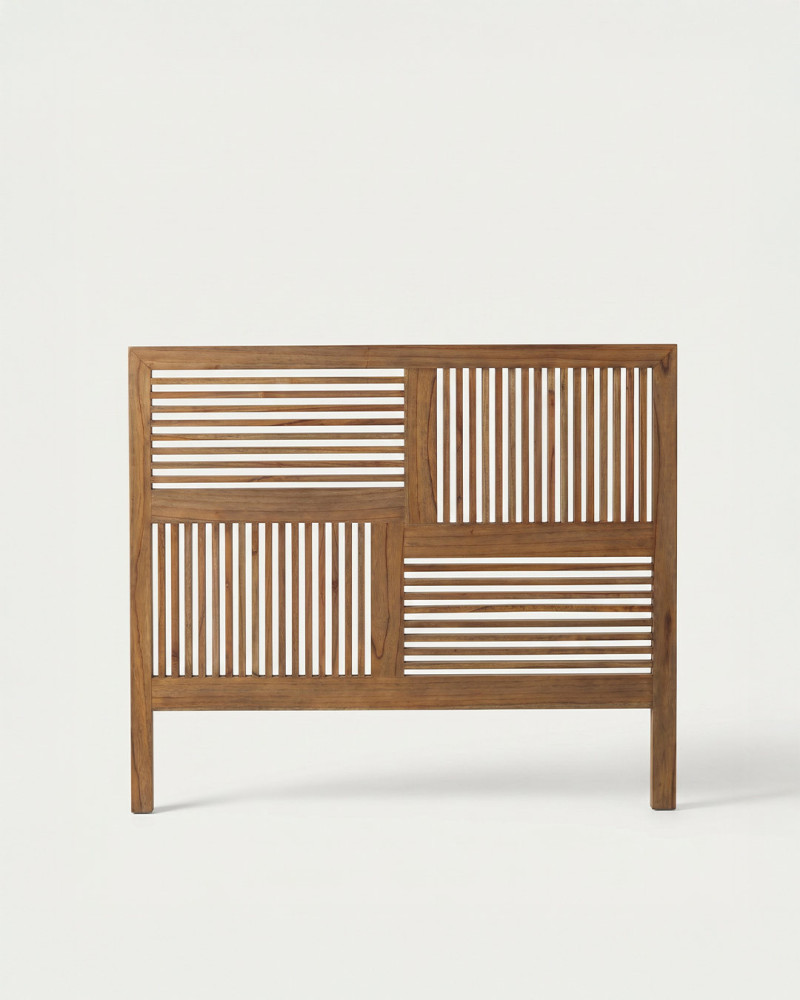 Cabecero barrotes madera natural SOREL frontal