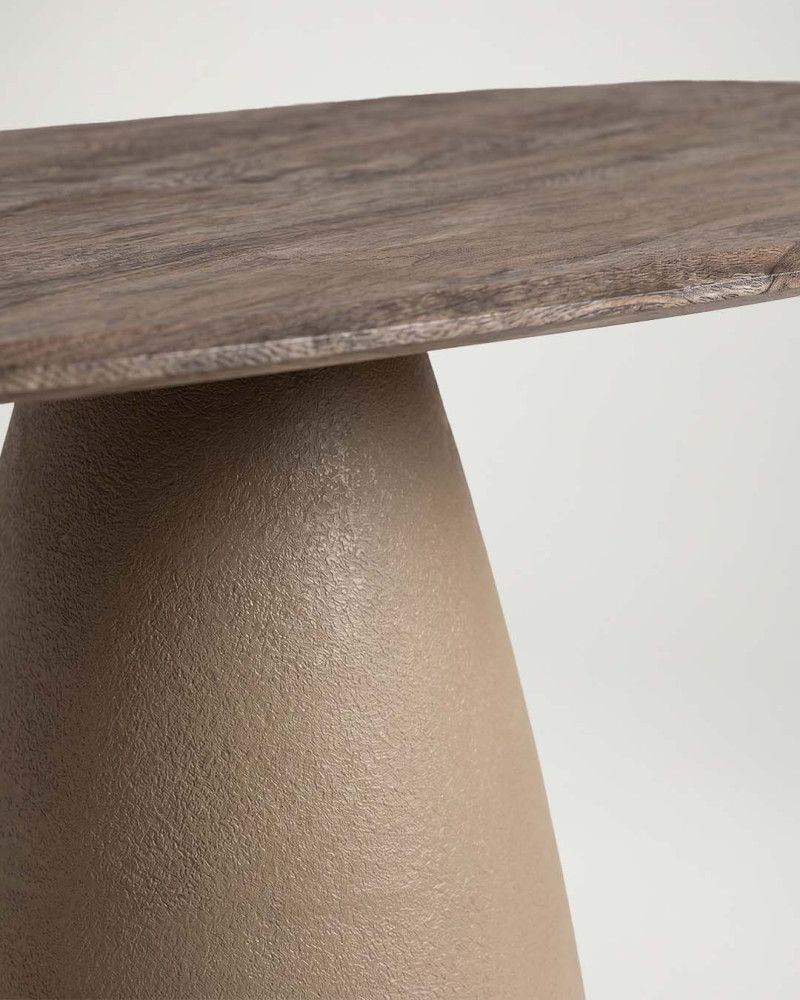 Mesa de centro ó de comedor AURA detalle del tronco