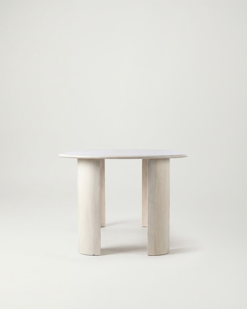 Mesa comedor madera mango NOEM lateral