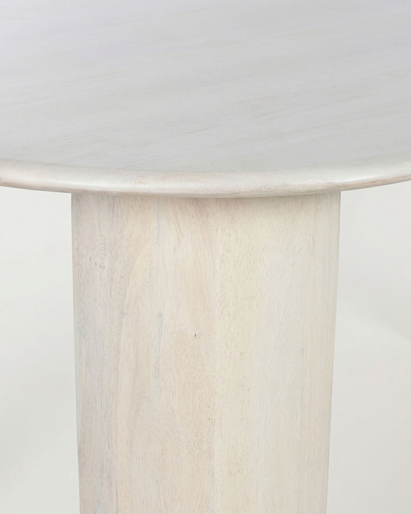 Mesa comedor madera mango NOEM detalle de pata
