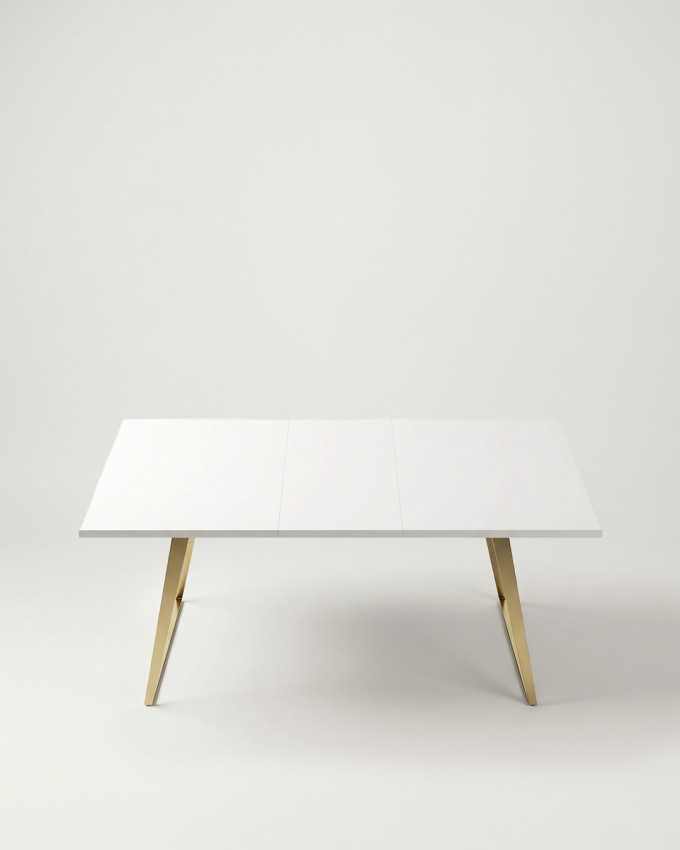 Mesa comedor extensible blanca RIMARO
