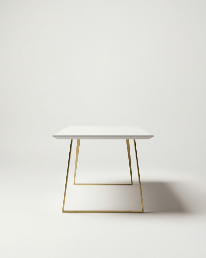 Mesa comedor extensible blanca RIMARO