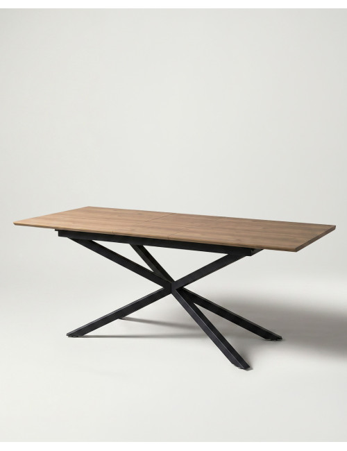 Mesa comedor extensible DM-metal SOLARO tres-cuartos