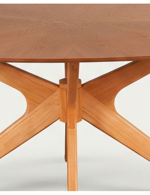 Mesa comedor redonda TIANIA detalle de centro