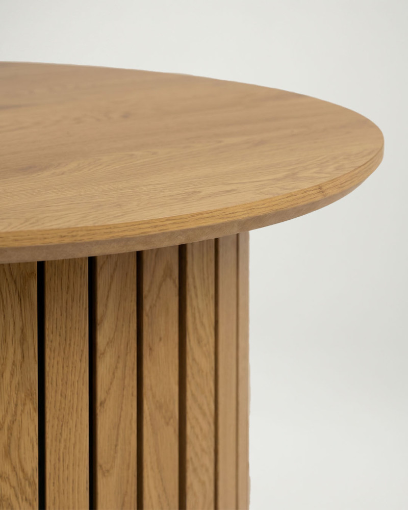 Mesa de comedor redonda TYRA detalle alto