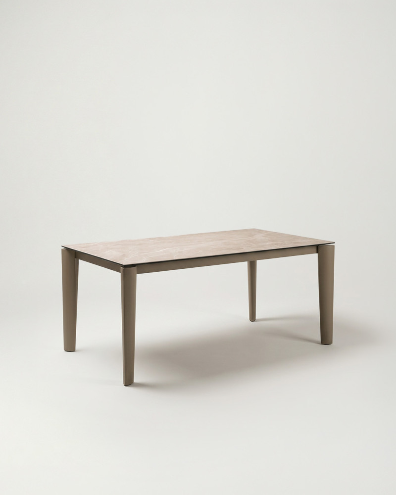 Mesa rectangular ceramica beige VALDEN | Rey Home