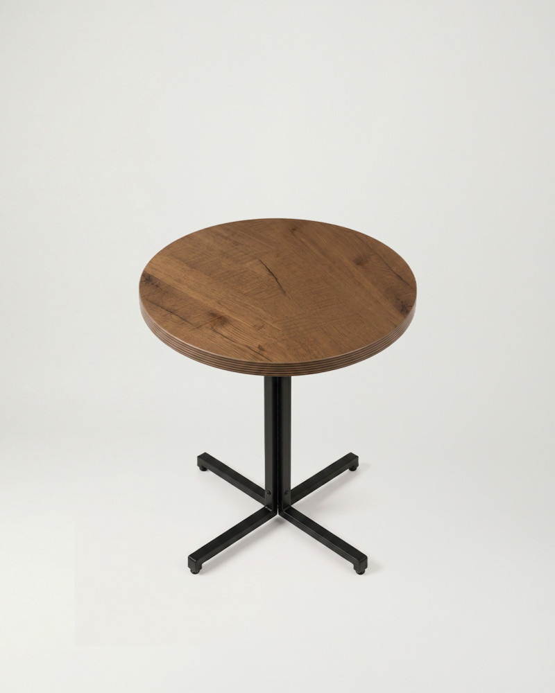 Mesa auxilar natural-negro DM-metal KALENO | Rey Home