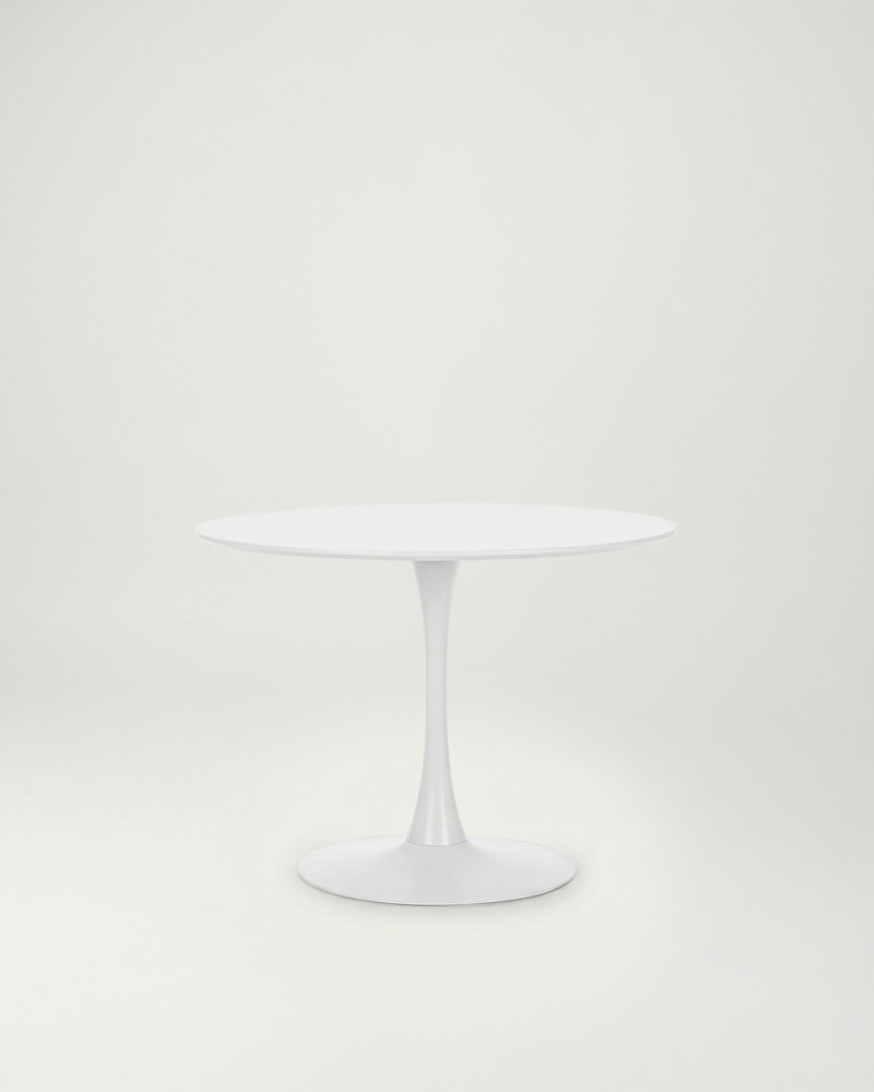 Mesa de cocina NARVIK vista frontal blanca