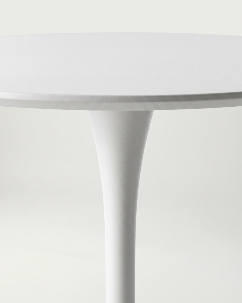 Mesa de cocina NARVIK vista detalle frontal blanca