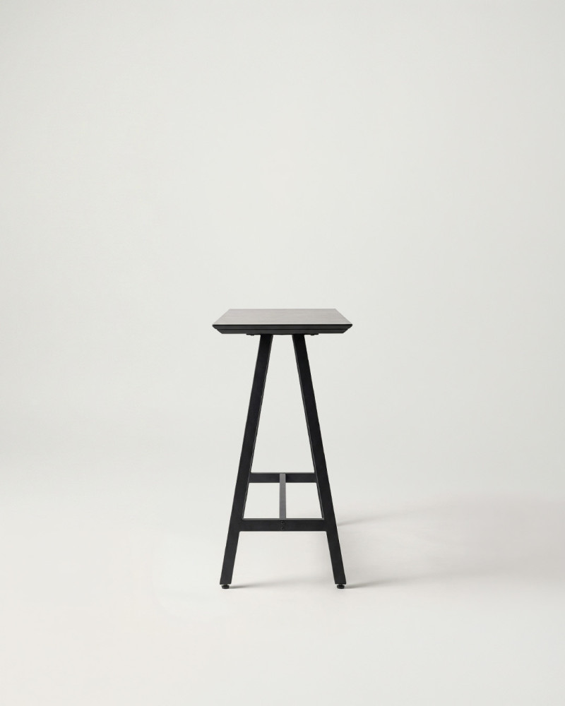 Mesa de cocina VELARIA vista ladeada crema