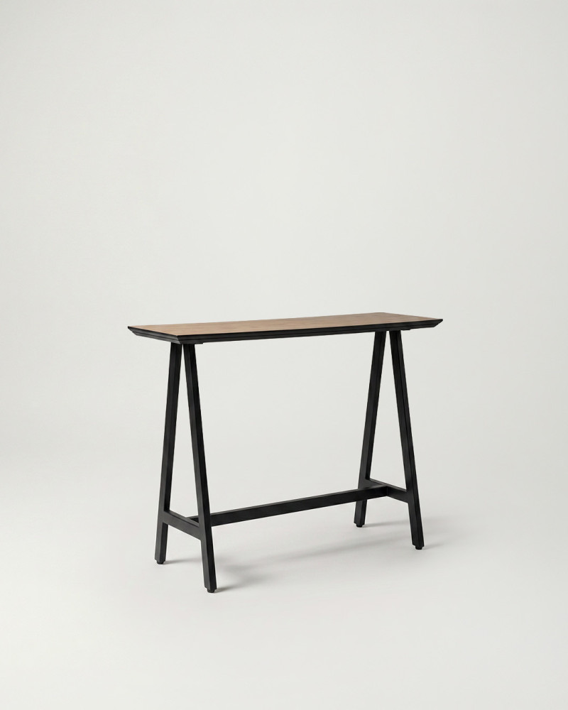 Mesa de cocina VELARIA vista tres-cuartos natural