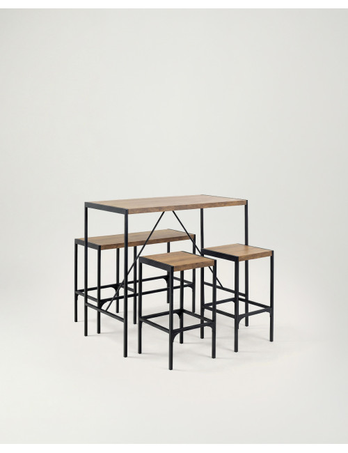 Juego de mesa de bar WINCHESTER vista tres-cuartos