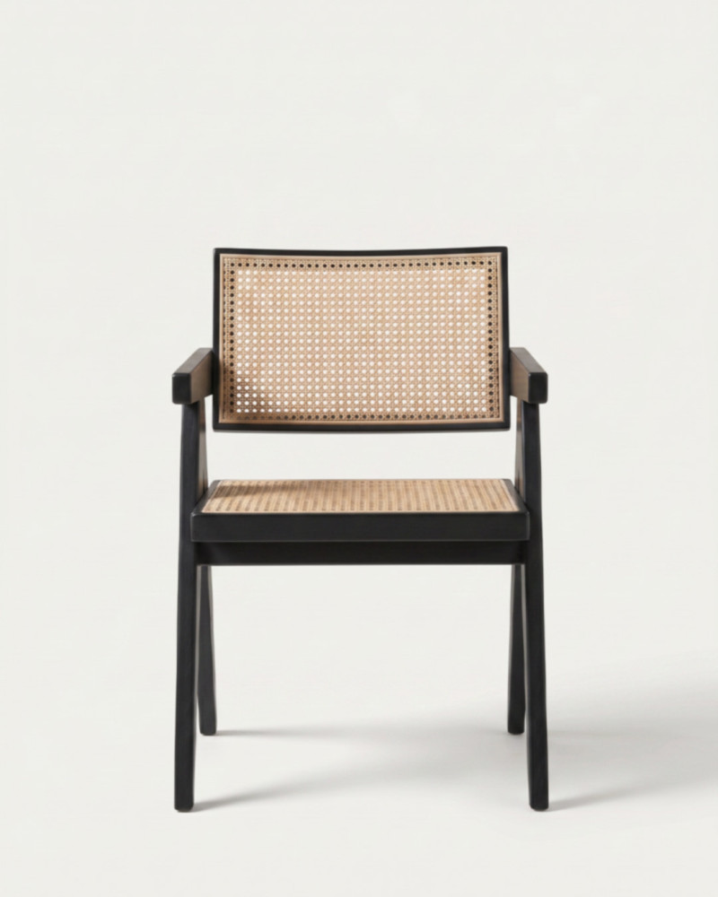 Silla de madera y ratán AQUILA-frente