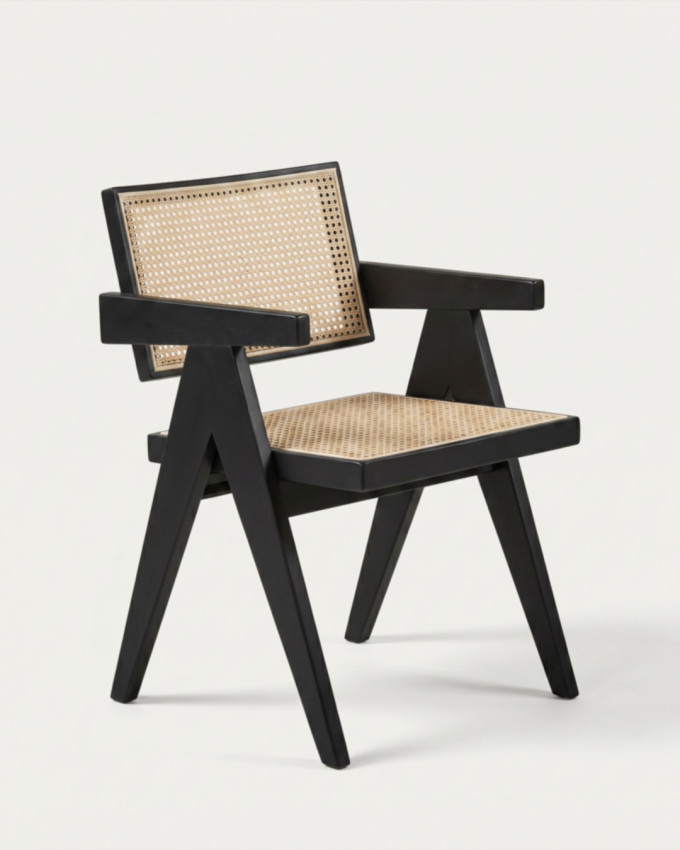Silla de madera y ratán AQUILA