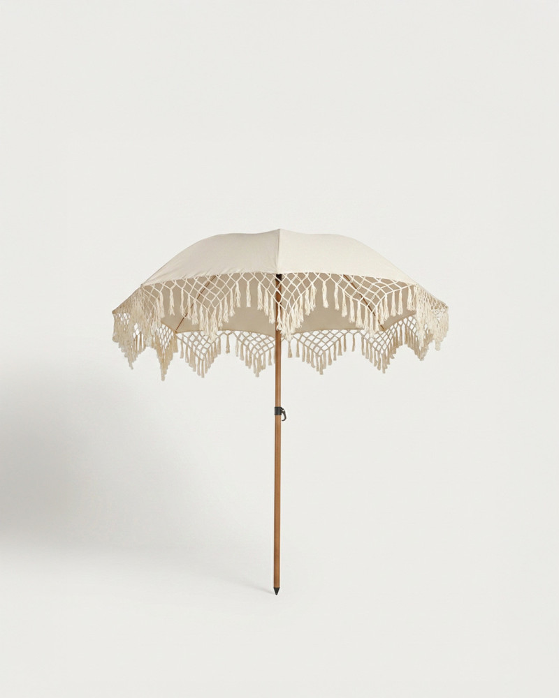 Parasol flecos UV-50 aluminio CALDER | Rey Home