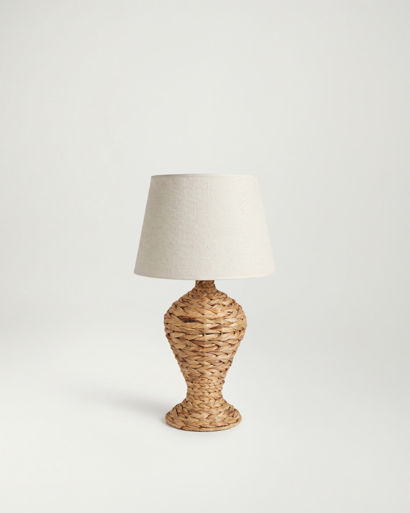 Lámpara mesa natural fibra BERNIK | Rey Home