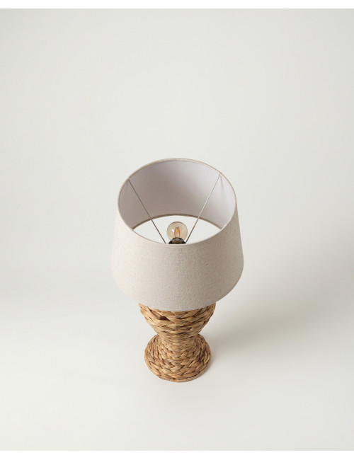 Lámpara mesa natural fibra BERNIK | Rey Home