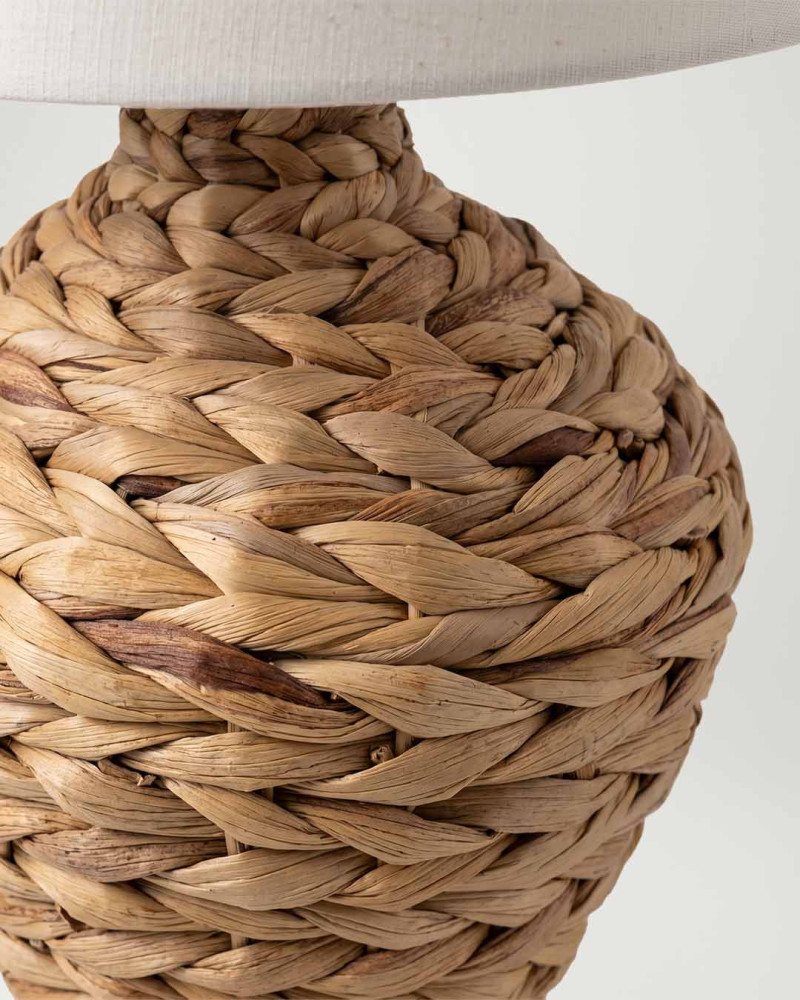 Lámpara mesa natural fibra BERNIK | Rey Home