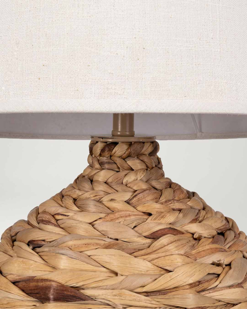 Lámpara mesa natural fibra BERNIK | Rey Home