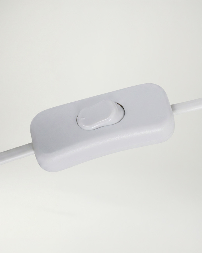 Lámpara de mesa DM lacado crema CAVORA vista detalle interruptor