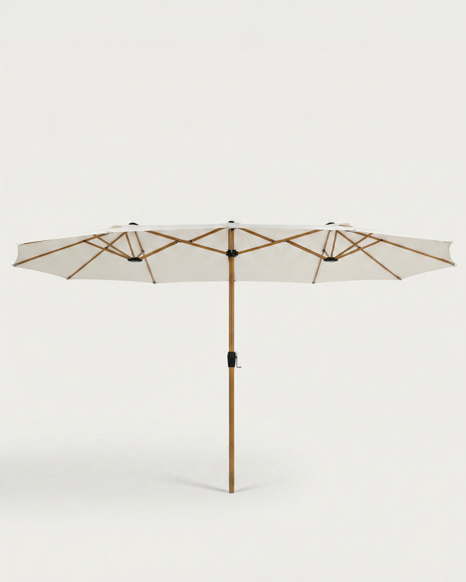 Parasol doble jardín acero TERVIK