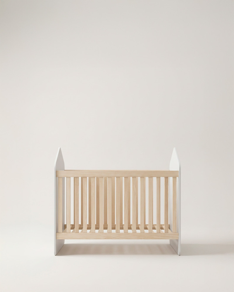 Cuna infantil DOMI blanca vista frontal