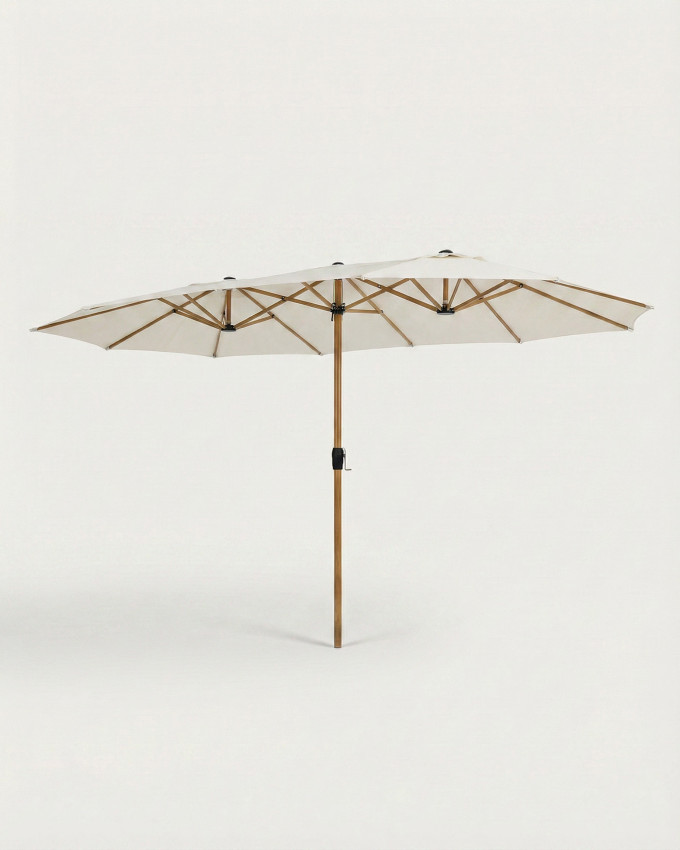 Parasol doble jardín acero TERVIK