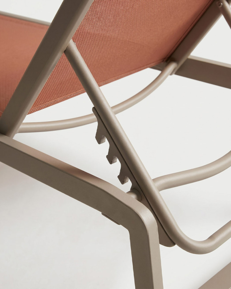 Tumbona acero poliester multicolor ARDEN detalle