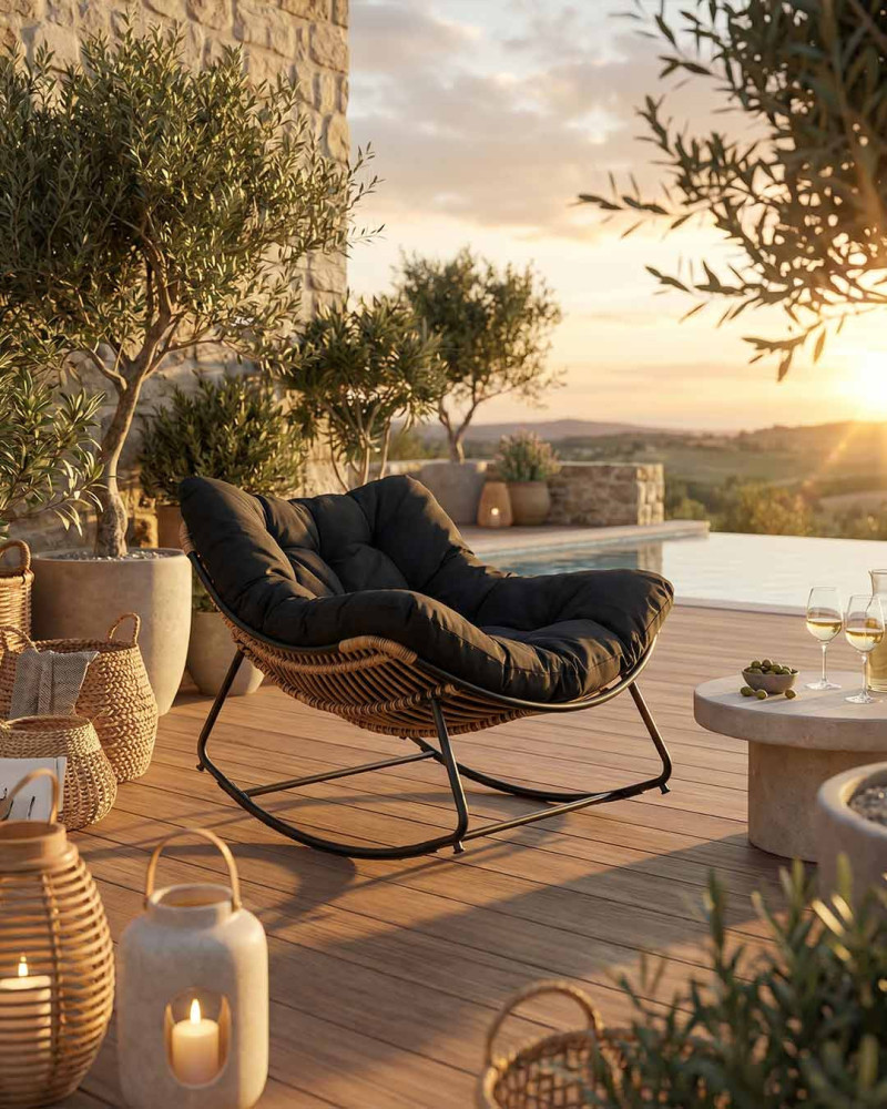 Butaca mecedora relaxation TULUM LUREN | Rey Home