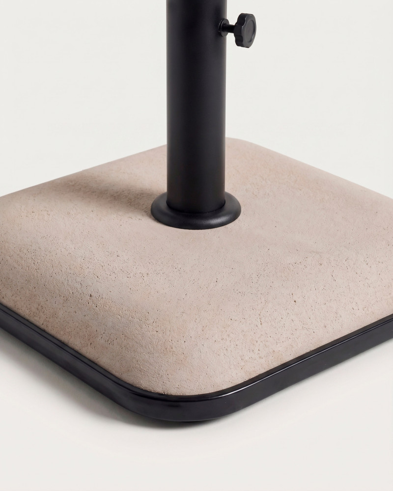 Base parasol SELVO vista picada tres cuartos beige