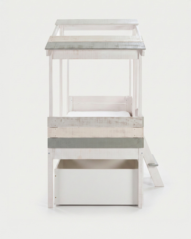 Cama infantil cabaña ALDO VISTA LATERAL