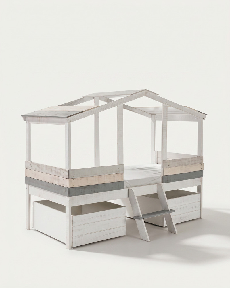 Cama infantil cabaña ALDO VISTA 3/4