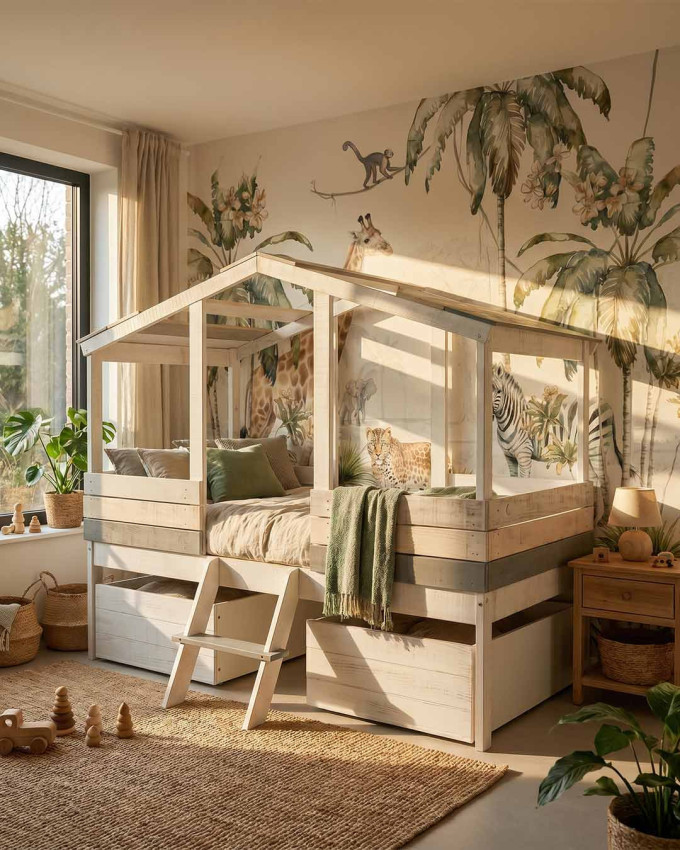 Cama infantil cabaña ALDO