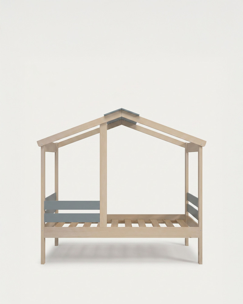 Cama infantil cabaña IVY FRONTAL VERDE