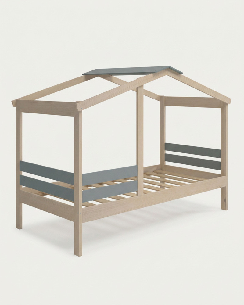 Cama infantil cabaña IVY VISTA 3/4 VERDE