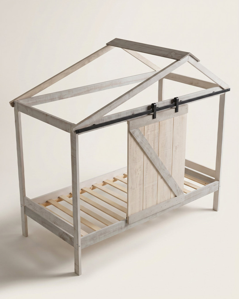 Cama infantil cabaña JUNO VISTA PICADA