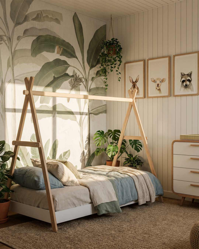 Cama infantil cabaña RAIA VISTA DECORADA